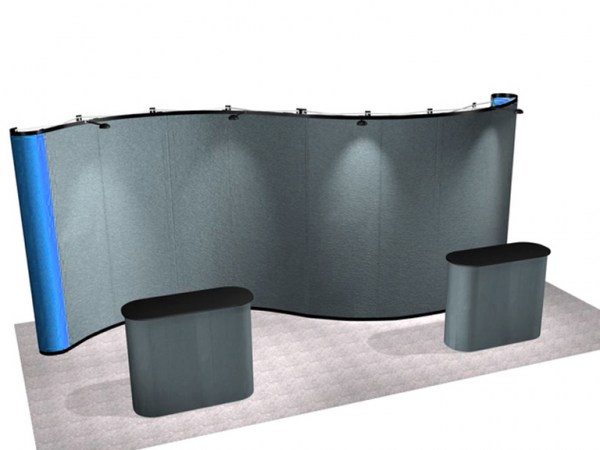 Pop Up 3x8 panel, Carpet Flooring, Portable Counter